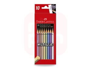 Lápis de Cor 10 Cores Metálico - Faber-Castell